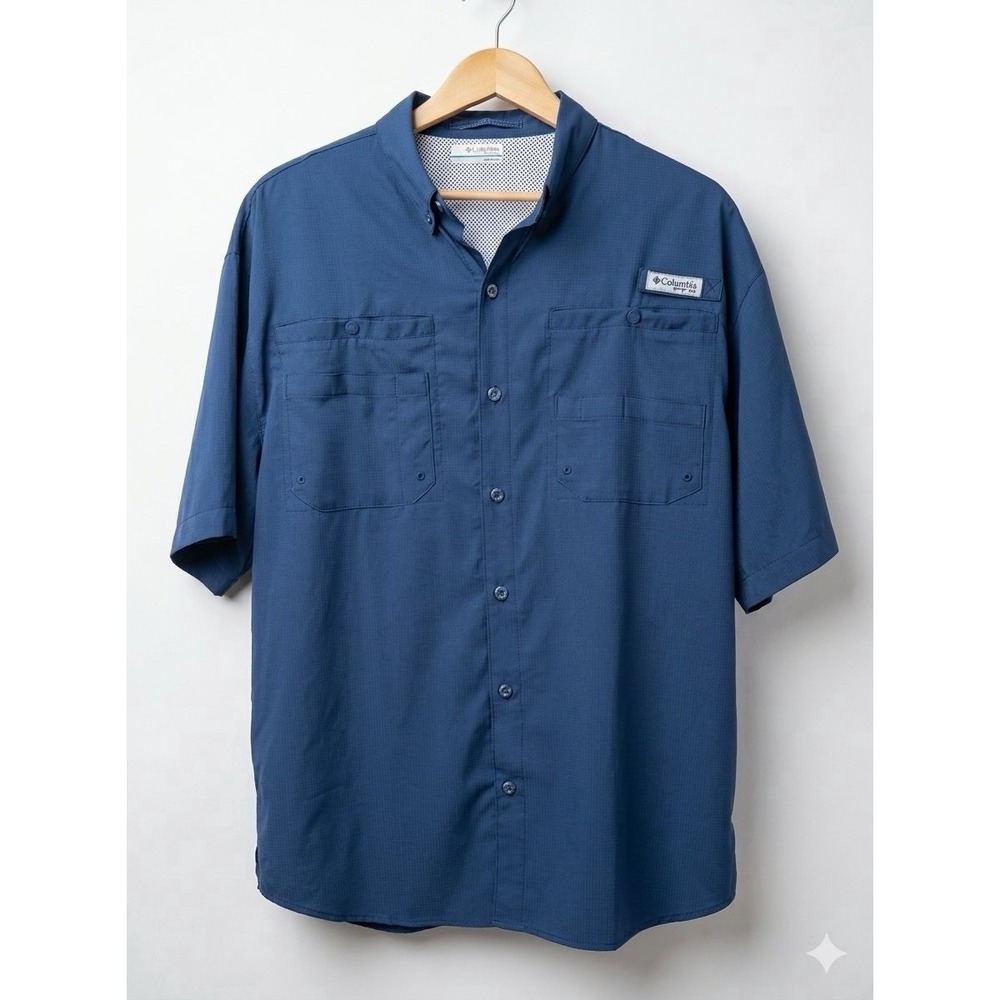 Columbia Mens's PFG Tamiami II Short Sleeve Shirt Omni Shade UPF 40 Fishing LRG